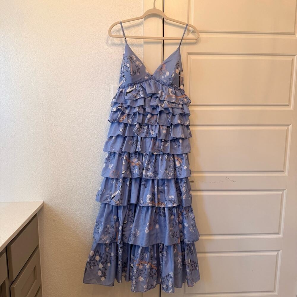 Anthro Geisha Designs Floral Tiered Dress - Picture 4 of 8
